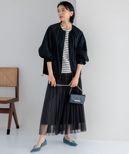 高価値セリー 23区 ブルゾン 「洗える/撥水加工」ナイロン2WAY ジャンバー ジャケット・アウター