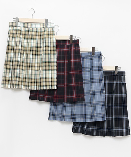 pom ponette junior スカート 50cm丈24本チェックプリーツ