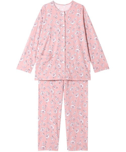 POLA  パジャマ　フラワープリントパジャマ　長袖　ピンク　Lサイズ フラワープリント パジャマ ピンク | Francfranc（フランフラン