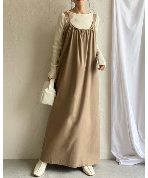 She's Closet ジャンパースカート 2WAYフレアロングギャザー
