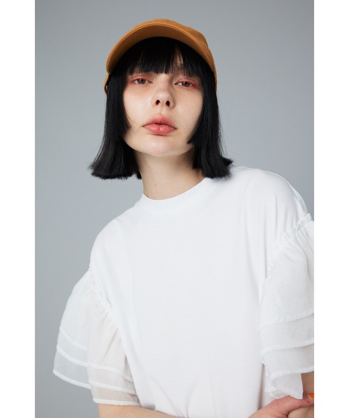 HeRIN.CYE tシャツ Frill sleeve tops フリルスリーブトップス
