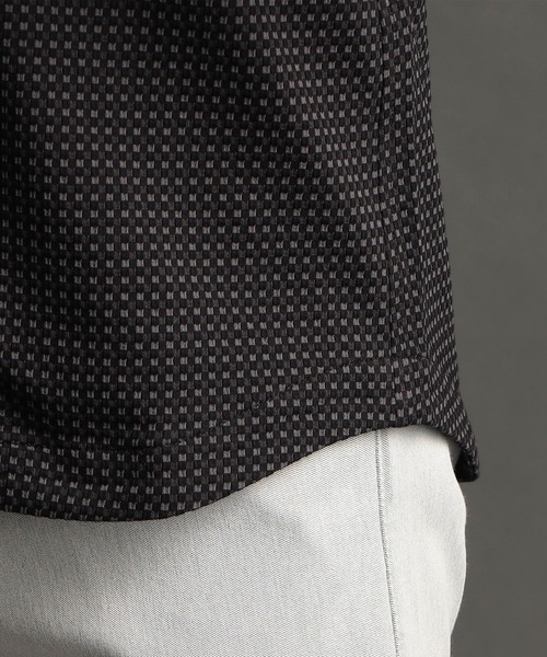 NICOLE CLUB FOR MEN シャツ ニットサッカーチェックシャツ メンズ