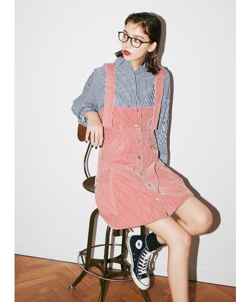 ワンピース ベロアキルティングジャンスカ レディース : 85834431  