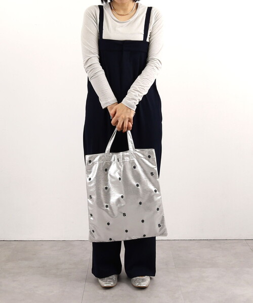 COOCO ハンドバッグ SMILEY フェイスシシュウメタリック