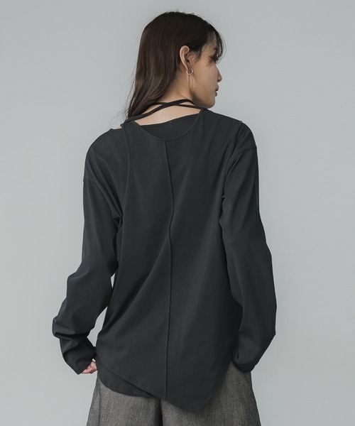 tシャツ レイヤードホルターTOP レディース PUBLIC TOKYO tシャツ レイヤードホルターTOP レディース