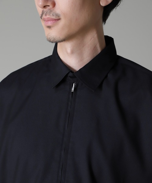 5525golf　ナノユニバース　ハーフジップ　長袖シャツ　黒　ポロシャツ L NANO universe（ナノ・ユニバース） CARREMAN ハーフジップバルーン