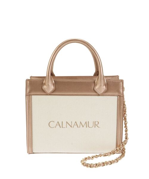 NICENESS Ex MCLAGAN kakinohaCALNAMUR 2WAYロゴトートバッグ