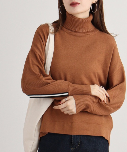 EGLANTINE（エグランティーヌ） ニット セーター ライン入りドルマン