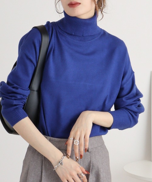 ニット セーター Eglantine ライン入りドルマンタートルニット レディース EGLANTINE ニット セーター Eglantine ライン入りドルマン