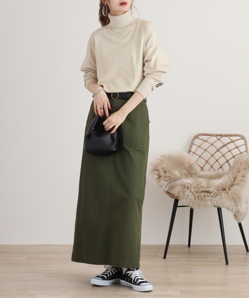 ニット セーター Eglantine ライン入りドルマンタートルニット レディース EGLANTINE ニット セーター Eglantine ライン入りドルマン