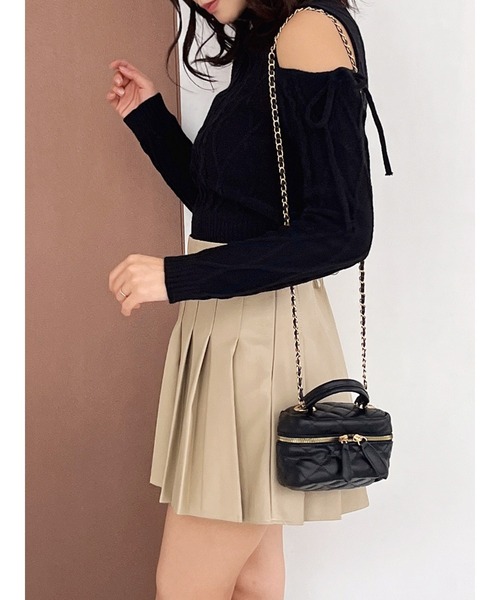 MIIA ニット セーター オープンショルダーリボンニット レディース 