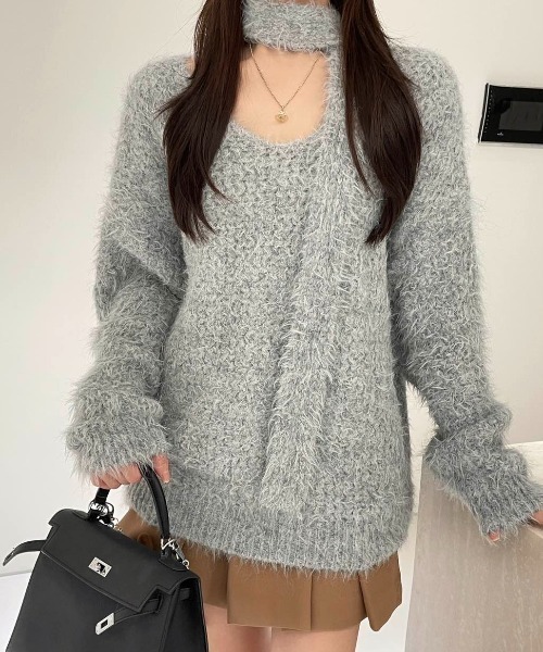 【美品】LAVA カップ付きボーダーニットロングスリーブトップス ネイビー L SUKALA】カップ付きボーダーニットロングスリーブトップス(M・L