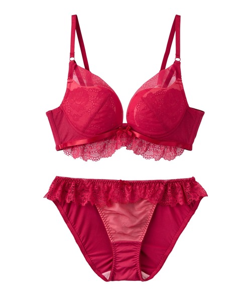 ブラジャー ショーツセット 「L字ワイヤーでしっかり谷間メイク