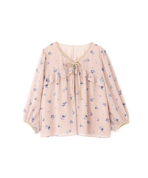 [JILL STUART] 7 минут рукав блуза SMALL Pink Lady -s