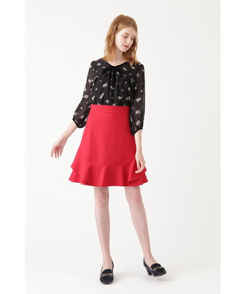 [JILL STUART] 7 минут рукав блуза SMALL Pink Lady -s