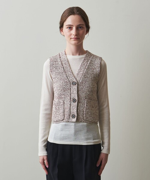 ベスト ジレ 「Steven Alan」メランジ テープヤーン ニット ベスト レディース STEVEN ALAN ベスト ジレ 「Steven Alan」メランジ テープヤーン
