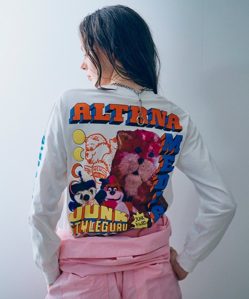 tシャツ M2418 サークルロゴロンT レディース