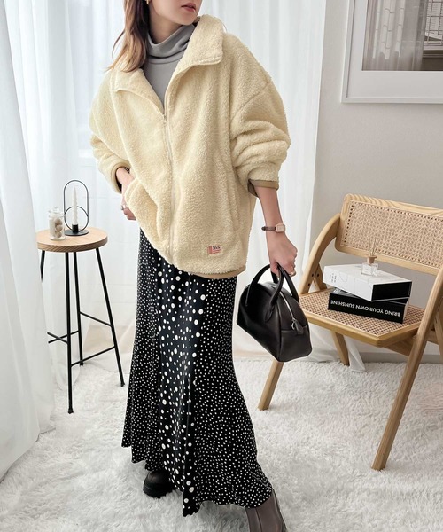 「Java」 ブルゾン LARGE モカ レディース_画像9