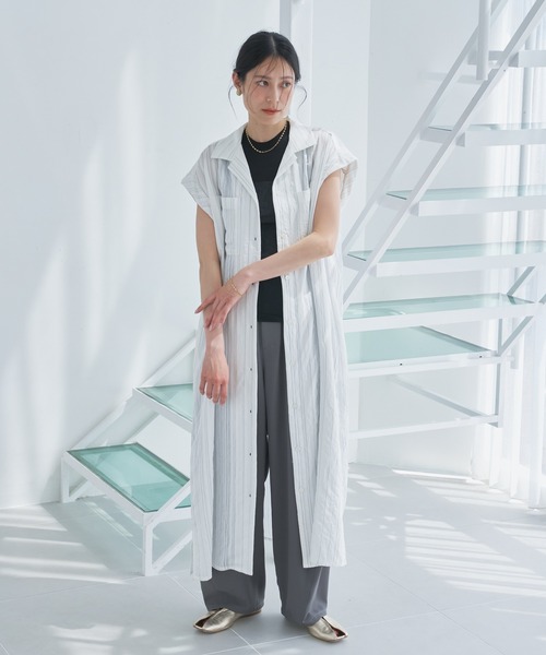 JASON WU ストライプ＆水玉 シャツ ワンピース US2 コットン Audrey and John Wad（オードリーアンドジョンワッド） ワンピース