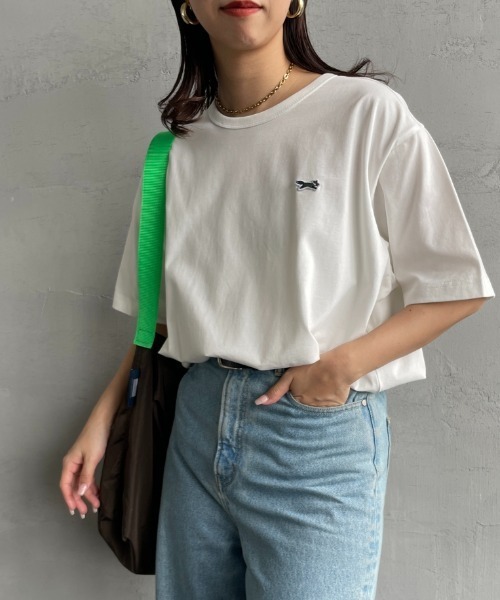 tシャツ 「TOWN CRAFT/タウンクラフト・THE FOX/ザフォックス」 別注 ワンポイントロゴワッペン リンガーTシャツ レディース メンズ