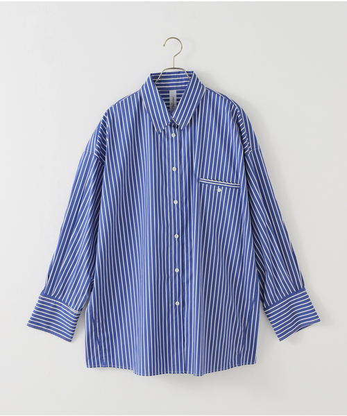 ブラウス シャツ 「PROVOKE/プロヴォーク」Super big stripeシャツ レディース