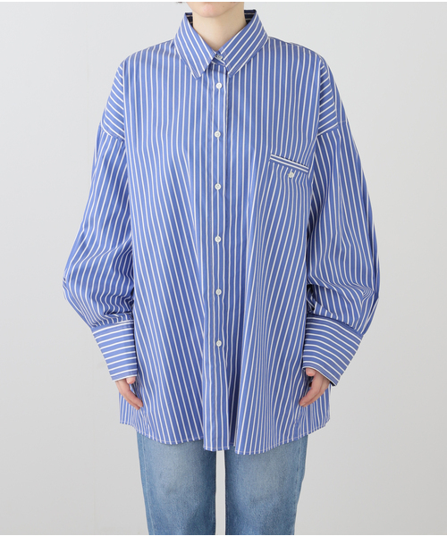 ブラウス シャツ 「PROVOKE/プロヴォーク」Super big stripeシャツ レディース ブラウス シャツ 「PROVOKE/プロヴォーク」Super big stripe