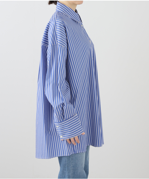 ブラウス シャツ 「PROVOKE/プロヴォーク」Super big stripeシャツ レディース ブラウス シャツ 「PROVOKE/プロヴォーク」Super big stripe