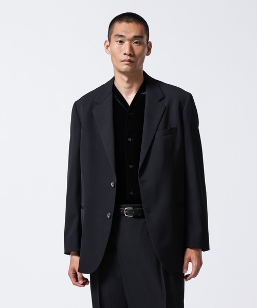 美品】 ナノユニバース コットン ポリエステル 2B ジャケット シア 