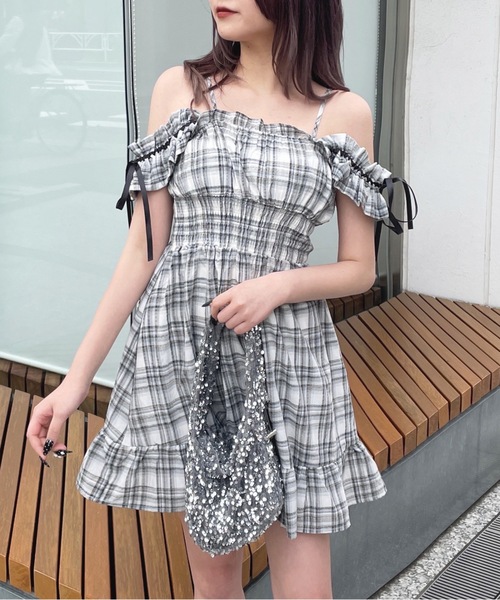 one way（ワンウェイ） ワンピース 2way肩リボンミニワンピース