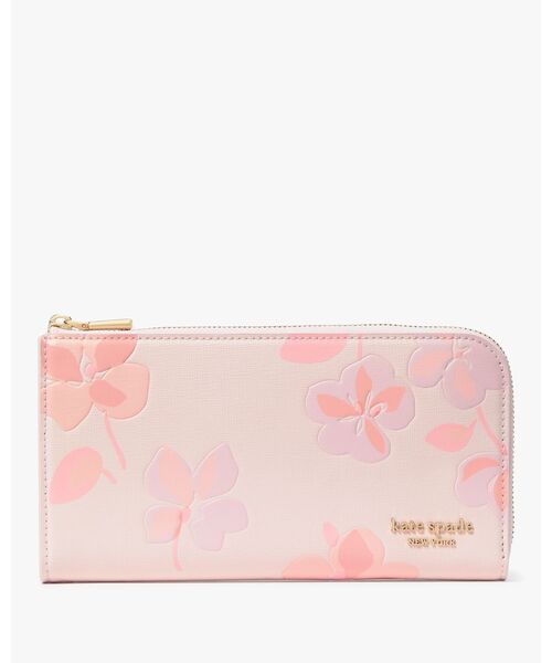 kate spade ★デヴィン スプリング パンジー ジップウォレット★ kate spade NEW YORK 財布 デヴィン スプリング パンジー ジップ