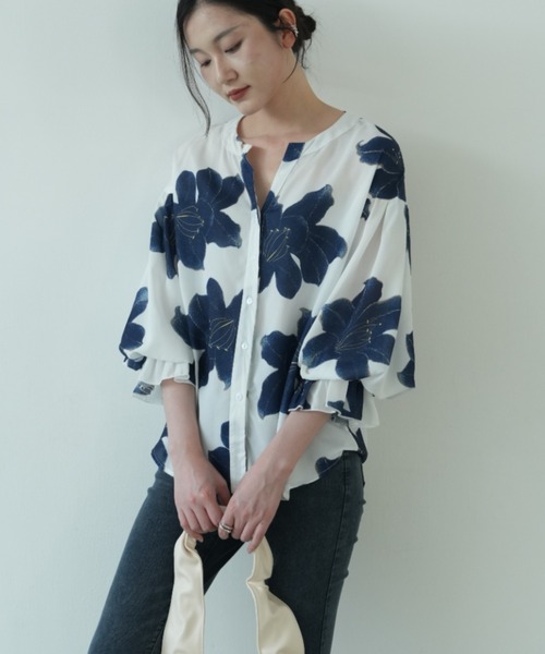 ブラウス シャツ 一枚で秋服コーデが完成！ふんわり軽やかバルーン  