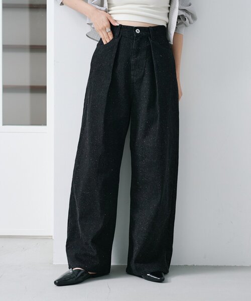 【 ネット完売品 】 カスタネ スーパーワイドネップデニムパンツ インディゴ 0 新色追加/低身長サイズ/2サイズ展開】スーパーワイドネップ