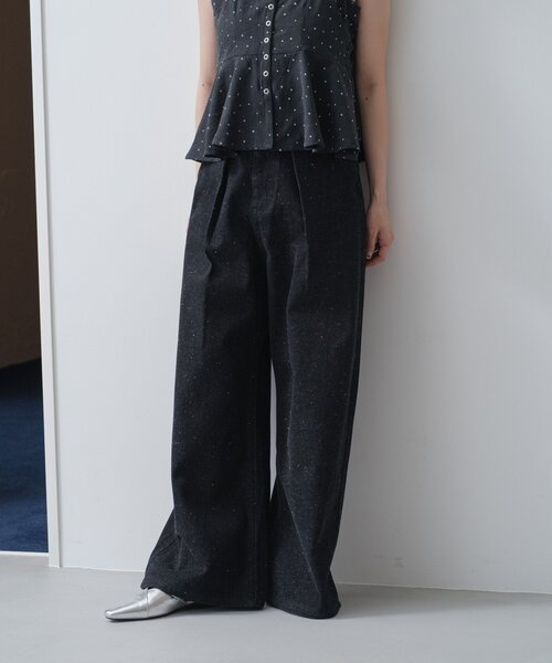 kastane レースデニムパンツ　サイズ1 ブルー Kastane ジーンズ デニム デニムパンツ 「高身長サイズ追加/低