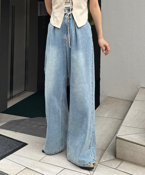 カーゴデニムパンツ　Kastane　サイズ2 Kastane（カスタネ）の「【低身長サイズ追加/2サイズ展開