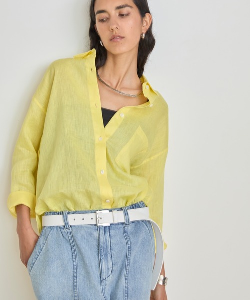 HOUSE OF LOTUS リネンブレンド ブラウス HOUSE OF LOTUS ブラウス シャツ リネンシャツ レディース