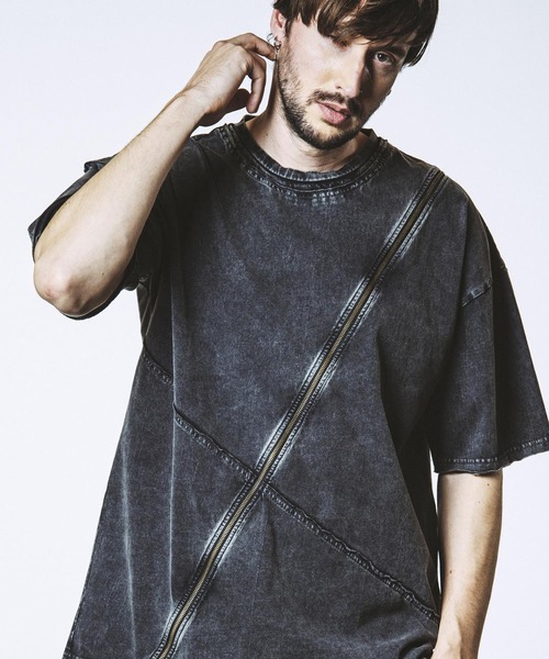 【NOiD】Tシャツ XL NO ID. tシャツ マルチシームZIP BIG-T(シャツ) メンズ