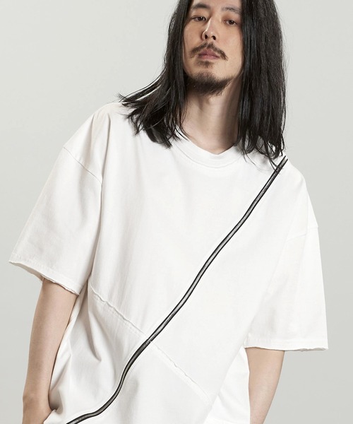 【NOiD】Tシャツ XL NO ID. tシャツ マルチシームZIP BIG-T(シャツ) メンズ