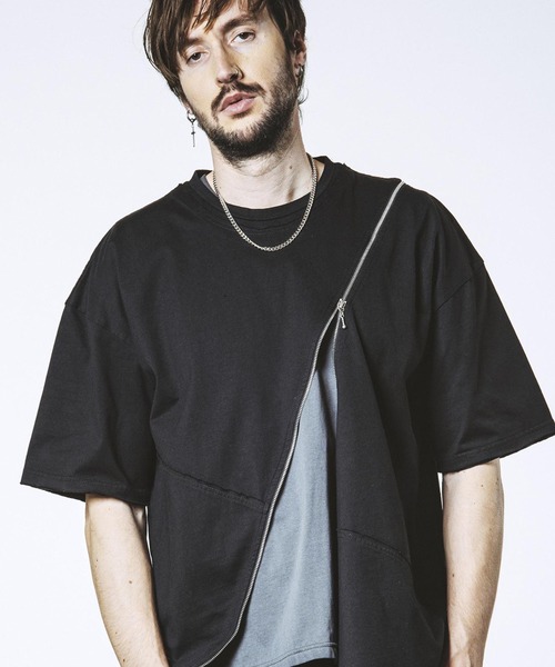 NO ID. tシャツ マルチシームZIP BIG-T(シャツ) メンズ