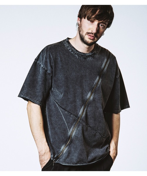 【NOiD】Tシャツ XL NO ID. tシャツ マルチシームZIP BIG-T(シャツ) メンズ