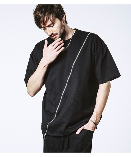 NO ID. tシャツ マルチシームZIP BIG-T(シャツ) メンズ