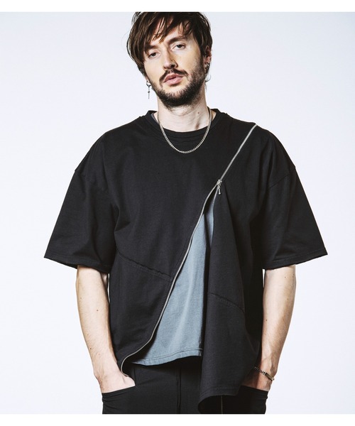 NO ID. tシャツ マルチシームZIP BIG-T(シャツ) メンズ
