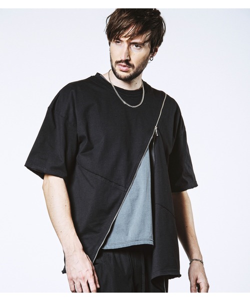 【NOiD】Tシャツ XL NO ID. tシャツ マルチシームZIP BIG-T(シャツ) メンズ