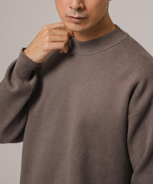 EDIFICE ニット/セーター（未開封品） EDIFICE 「EDIFICE」 長袖ニット MEDIUM ウッド メンズ