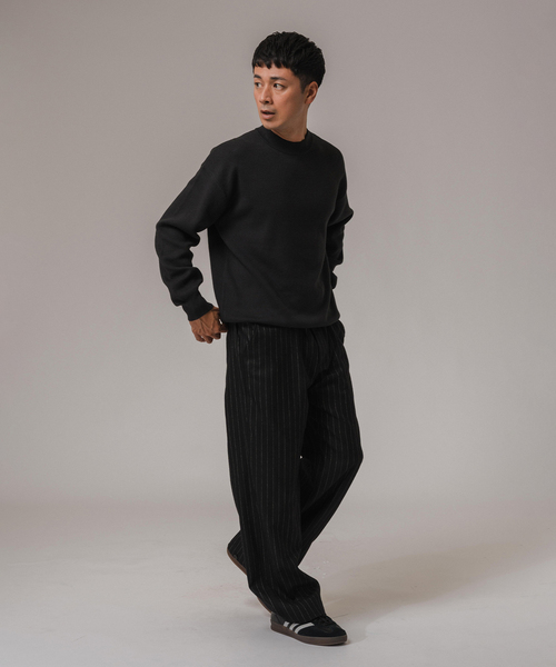 EDIFICE 「EDIFICE」 長袖ニット MEDIUM ウッド メンズ