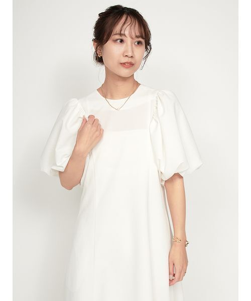 ⭐︎アビー☆新品　emmi（エミ） パフスリーブサッカーワンピース emmi ワンピース パフスリーブサッカーワンピース : ZOZOTOWN