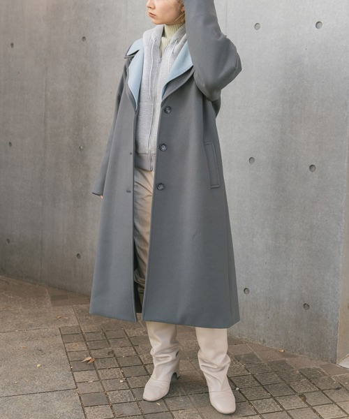 「MIEL CRISHUNANT」 チェスターコート MEDIUM グレー系その他 レディース_画像7