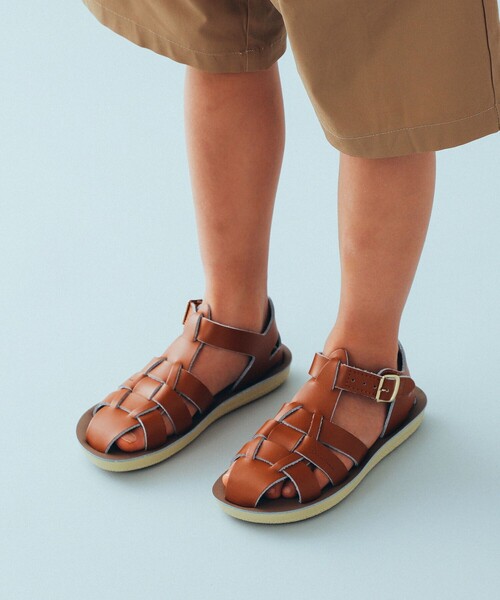 サンダル SALT WATER SANDALS / Shark ウォッシャブル レザー サンダル（約13〜19cm） キッズ 子供 男の子 女の子の画像