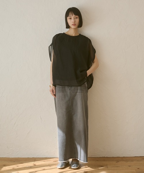 hunch（ハンチ） tシャツ ニュアンス シアーレイヤードトップス