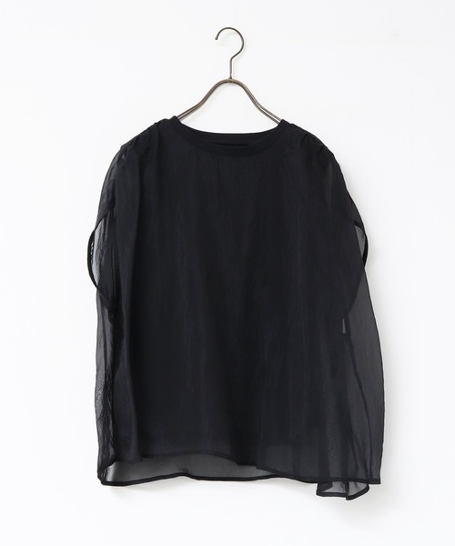 hunch（ハンチ） tシャツ ニュアンス シアーレイヤードトップス