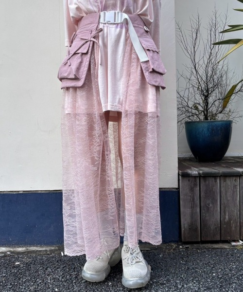 candystripper ロングスカート Candy Stripper スカート FULL OF RIBBON HARNESS TULLE